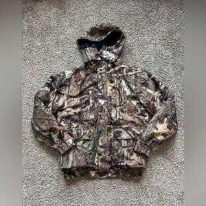 10X Break Up Infinity Men's Camouflage Hunting Full Zip Snap Hooded Jacket Coat